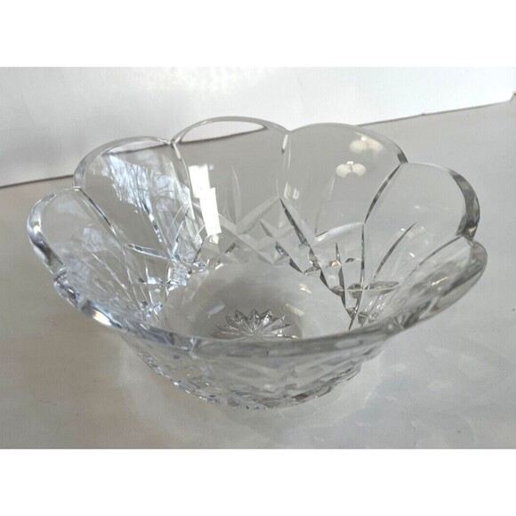 NEW Miller Rogaska Heavy Crystal Glass 7" Scalloped Bowl Dish Signed - Picture 1 of 8